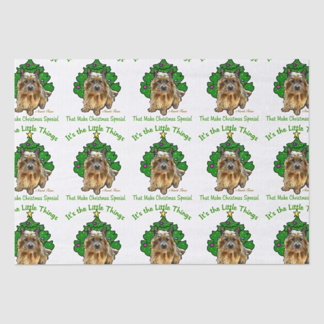 Norwich Terrier Christmas Seidenpapier (Vorderseite)