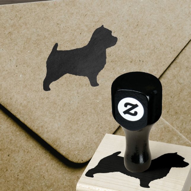 Norwich Terrier Dog Rasse Silhouette Gummistempel (Von Creator hochgeladen)