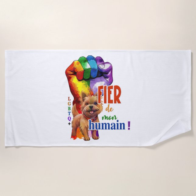 Norwich Terrier dog Strandtuch (Vorderseite)