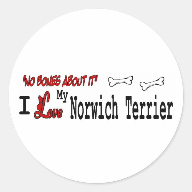 Norwich Terrier (I Liebe) Aufkleber (Vorderseite)