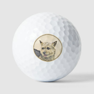 Norwich Terrier Malerei - Süße originelle Hundekun Golfball