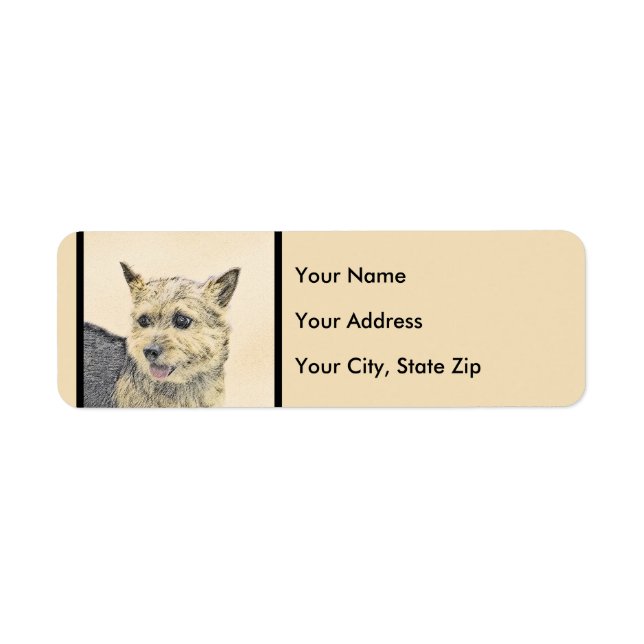 Norwich Terrier Painting - Niedliche Original Dog  (Vorne)