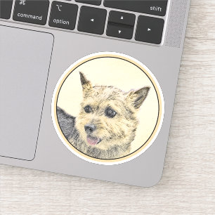Norwich Terrier Painting - Niedliche Original Dog Aufkleber