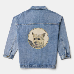Norwich Terrier Painting - Niedliche Original Dog  Jeansjacke