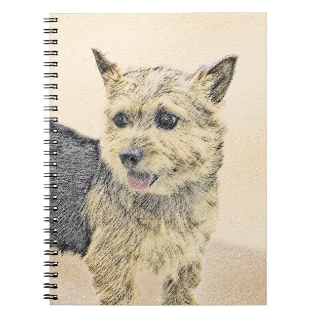 Norwich Terrier Painting - Niedliche Original Dog  Notizblock (Vorderseite)
