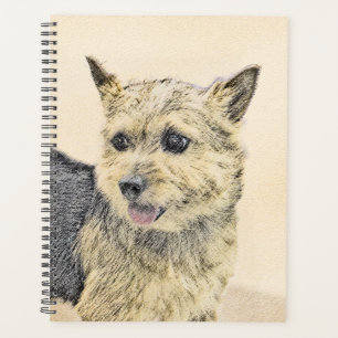 Norwich Terrier Painting - Niedliche Original Dog Planer