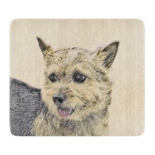 Norwich Terrier Painting - Niedliche Original Dog  Schneidebrett