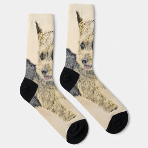 Norwich Terrier Painting - Niedliche Original Dog  Socken