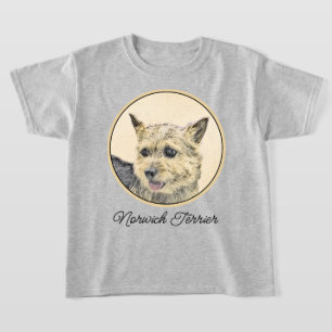 Norwich Terrier Painting - Niedliche Original Dog T-Shirt