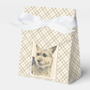 Norwich Terrier Painting - Niedliche Original Hund Geschenkschachtel