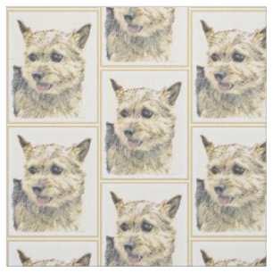 Norwich Terrier Painting - Niedliche Original Hund Stoff
