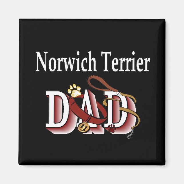 Norwich Terrier Papa Magnet (Vorne)