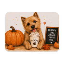 Norwich Terrier Pumpkin Spice Magnet