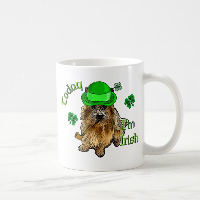 Norwich Terrier St Patricks Kaffeetasse (Rechts)
