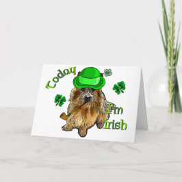 Norwich Terrier St Patricks Karte