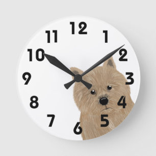 Norwich Terrier Wall Clock Runde Wanduhr