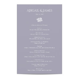 Norwich Wedding Program