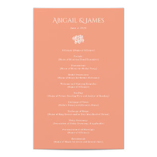 Norwich Wedding Programme