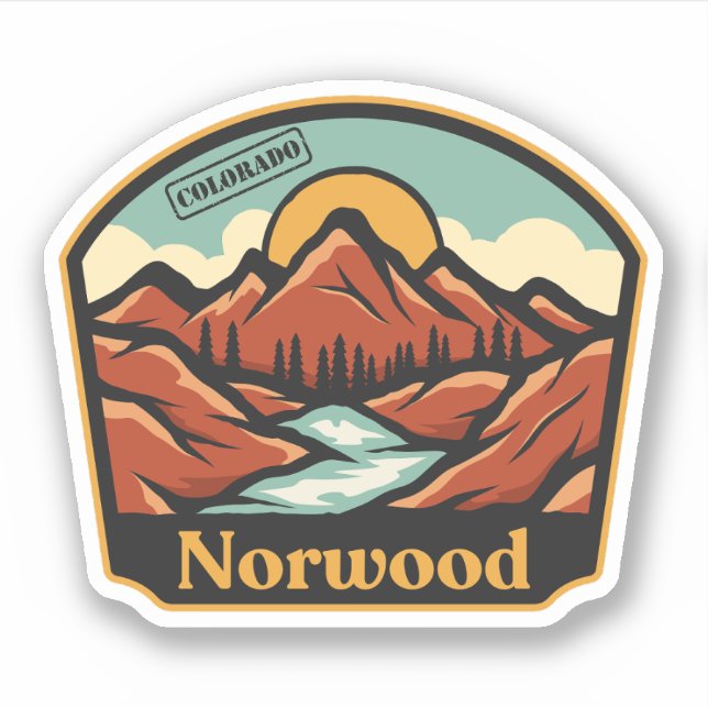 Norwood, Colorado Sticker (Vorderseite)