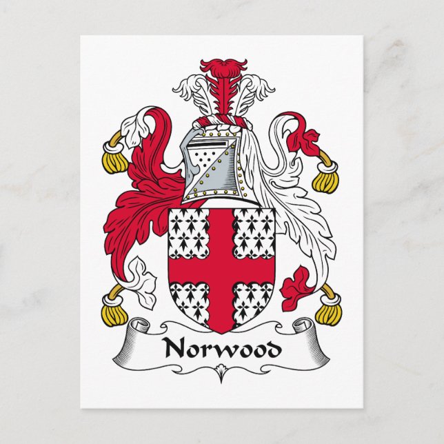 Norwood Familienwappen Postkarte (Vorderseite)