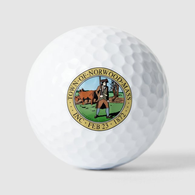 Norwood Massachusetts Town Golfballs Golfball (Vorderseite)