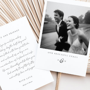 "Nos beaux chaos" Carte de remerciements photo