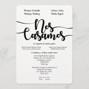 NOS CASAMOS SPANISCH WEDDIN INVITATION EINLADUNG