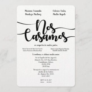 NOS CASAMOS SPANISH WEDDIN EINLADUNG