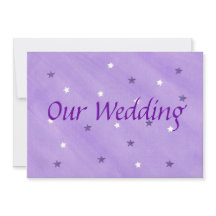 Nos invitations au mariage, les étoiles violettes 