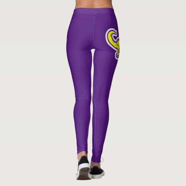 Nos leggings "Elvis" en violet (Dos)