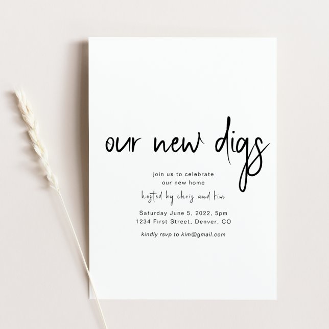 Nos nouveaux Digs Invitation Fête du réchauffement (Créateur téléchargé)