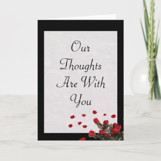Nos Pensées Sont Avec Vous - Carte De Sympathie