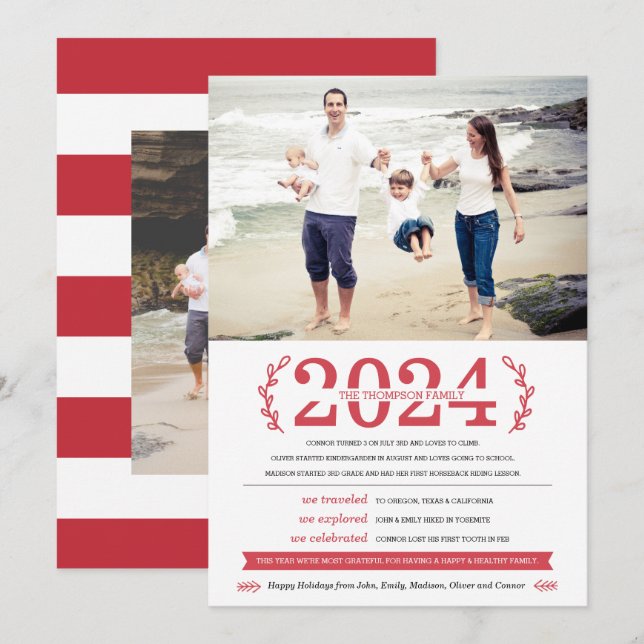 Nos souvenirs Carte photo de vacances (Devant / Derrière)