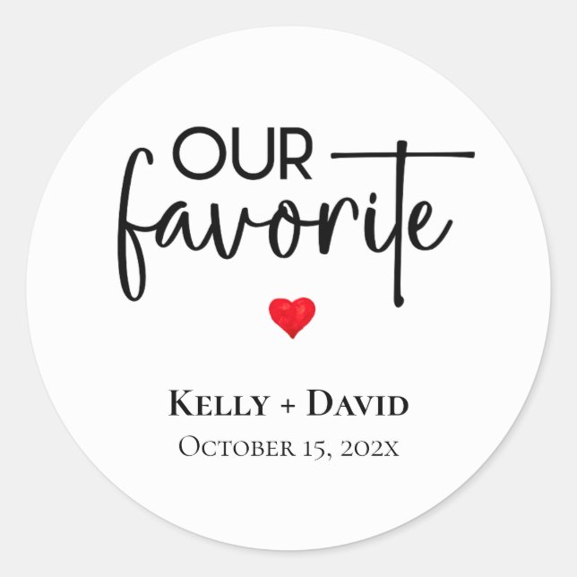 Nos Stickers favoris pour le mariage pour les sacs (Devant)