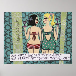 NOS TÊTES CONTRE NOTRE MAUVAISE AFFICHE D'ART DE