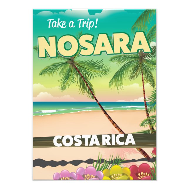 Nosara Costa Rica Reiseplakat Fotodruck (Vorne)