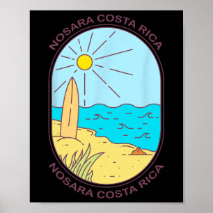 Nosara Costa Rica Strand Surfen Poster