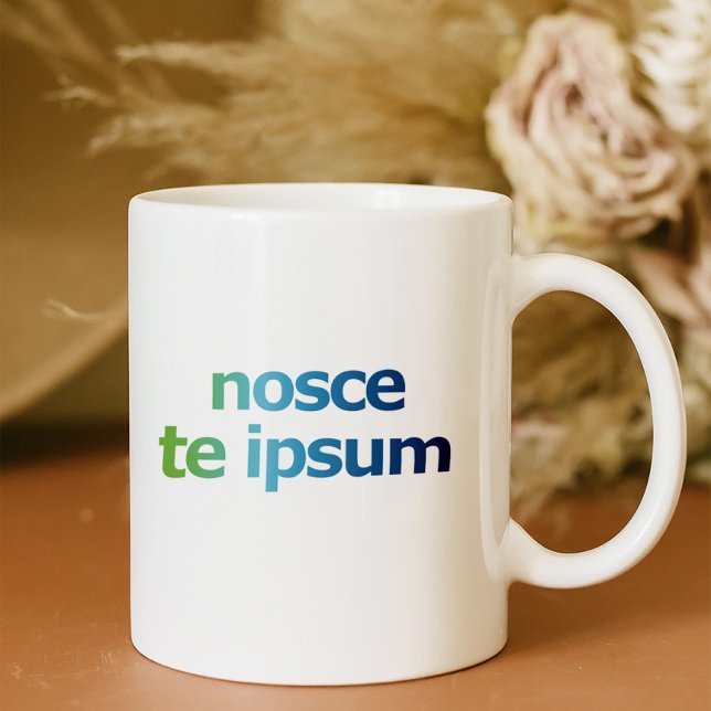 Nosce Te Ipsum-Know Thyself-Expressions Kaffeetasse (Von Creator hochgeladen)