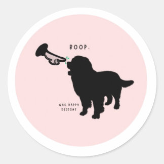 Nose Boop Dog Liebe Runder Aufkleber