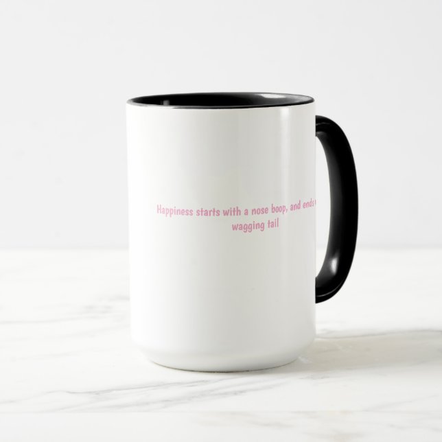 Nose Boop Dog Liebe Tasse (VorderseiteRechts)