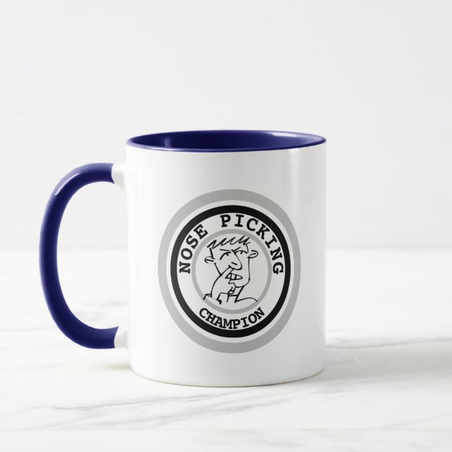 Nose Picking Champion Pun Novelty Prank witzig Tasse (Links)