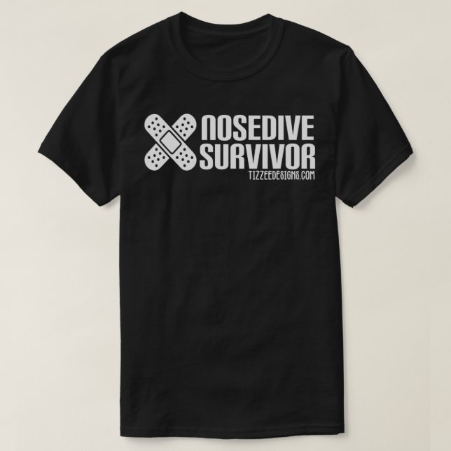 Nosedive Survivor Onewheel ESkate Skateboarding T-Shirt (Design vorne)
