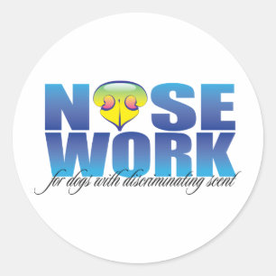 Nosework für Hunde mit diskriminierender Wirkung Runder Aufkleber