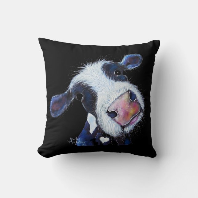 NoSeY CoW ' BeRTHa BeeTRooT ' BY SHiRLeY MacARTHuR Kissen (Vorderseite)