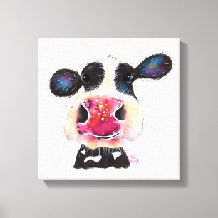 NoSeY CoW ' BuBBLeS ' von SHiRLeY MacARTHuR Leinwanddruck