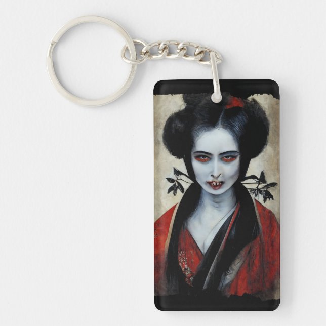 Nosferatu Geisha | Portrait eines Vampirs Schlüsselanhänger (Vorderseite)