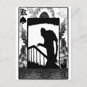 Nosferatu-shadow auf der Treppe Postkarte