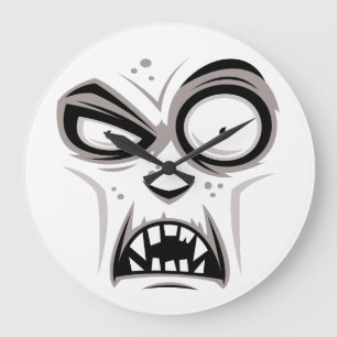 Nosferatu Vampire Face Große Wanduhr