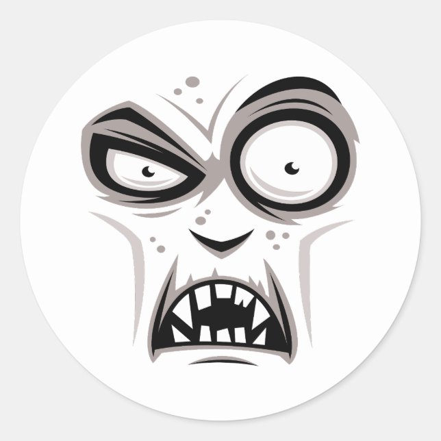 Nosferatu Vampire Face Runder Aufkleber (Vorderseite)