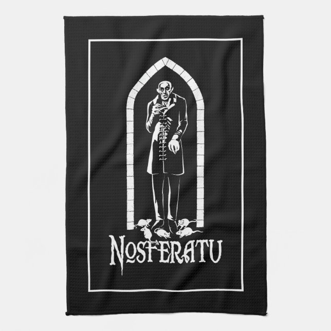 Nosferatu Vampire Geschirrtuch (Vertikal)